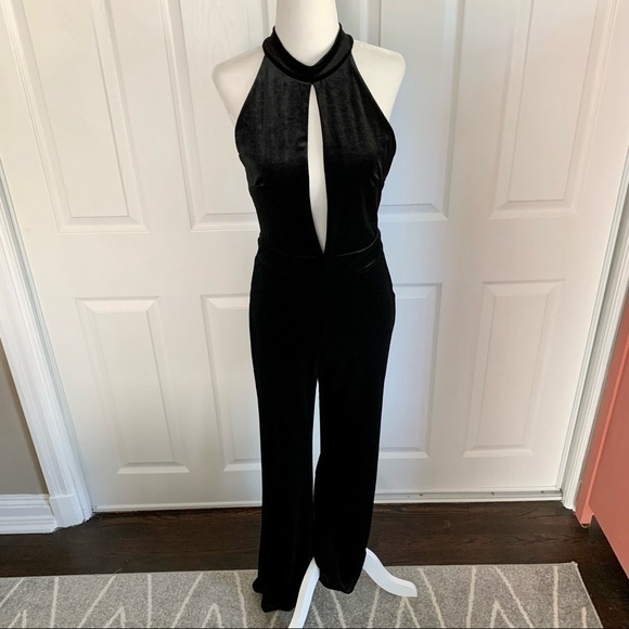 Stella Luce Black Velvet Romper Jumpsuit - Picture 2 of 7